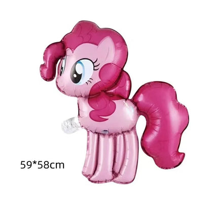 6Pcs Little Pony Foil Balloons Set Cartoon Balloon Pony Birthday Party Decoration Baby Shower Kid Toy Air Globos Supplies