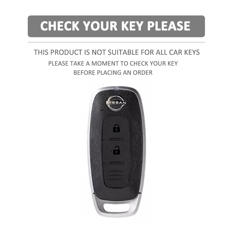 2 Buttons Silicone Car Key Cover Skin Protector Case Bag for Nissan X-trail T33 Qashqai J12 Teana 2022 2023 Keychain Accessories