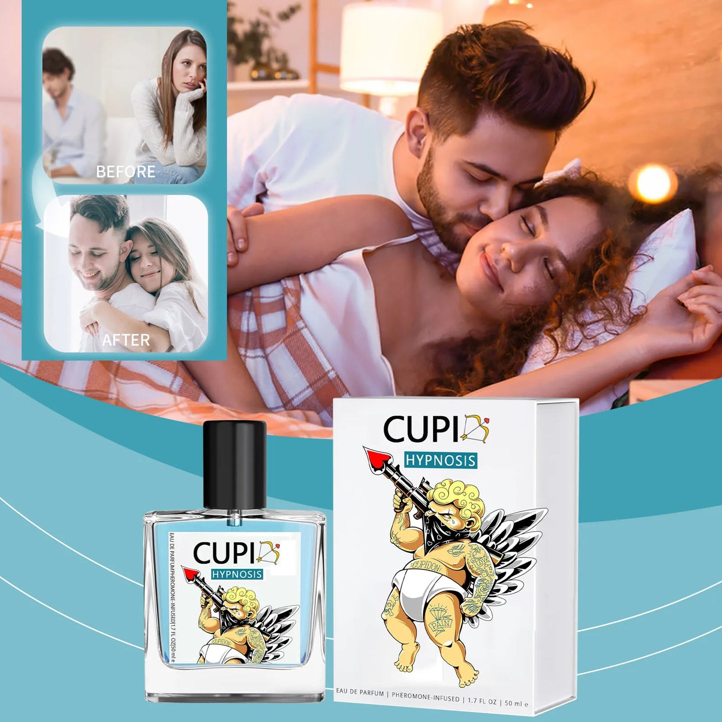 Cupid Hypnosis Perfume Original EDP Long Lasting Hypnosis Pheromone Fragrance Perfume Infused Cologne For Men For Women