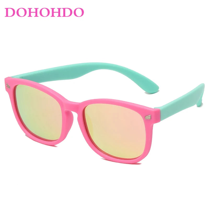 Retro Children Polarized Sunglasses TR90 Flexible Kids Sunglasses For Boys Girls Baby Gift Outdoors Goggle Shades Eyewear UV400