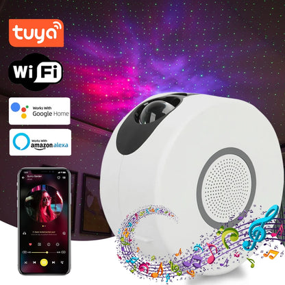 Jinashu Star and Galaxies Projector,Tuya Wifi Galaxy  Night Projector Starry Sky,LED Galaxy Projector,Lamp Alexa Google Home