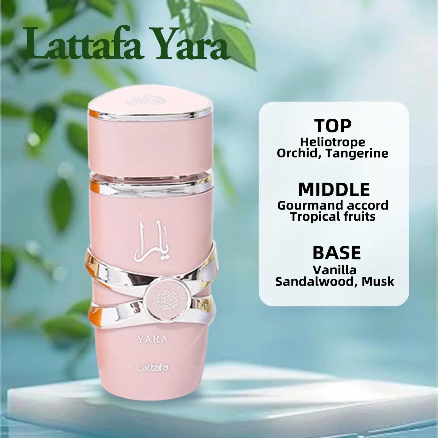 Lattafa Yara for Women Eau de Parfum Spray, 3.40 Ounce / 100 ml