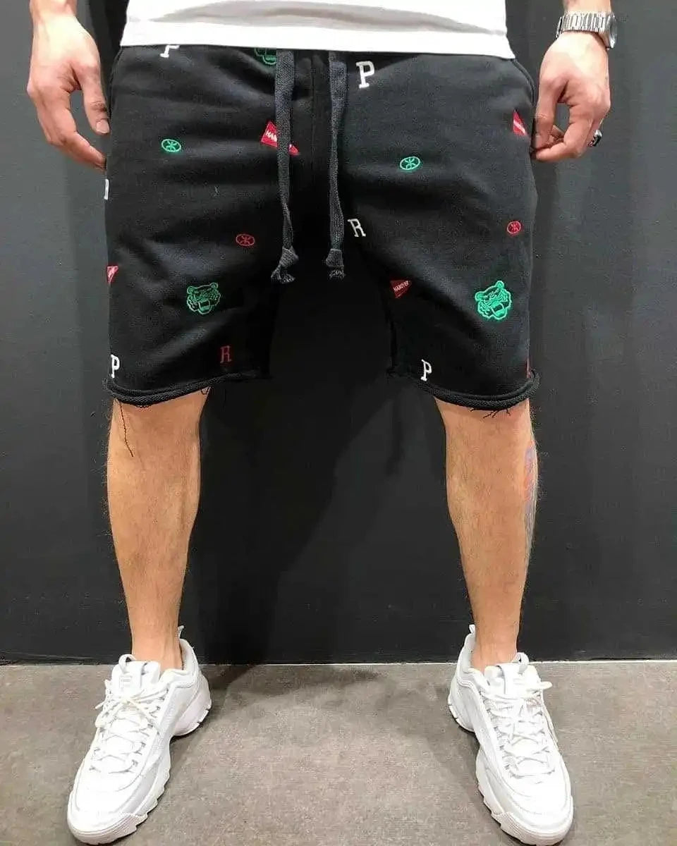 2024 Summer Men Cargo Shorts Jogging Gym Fitness Casual Embroidery Short Pants Street Trend Cargo Short Men