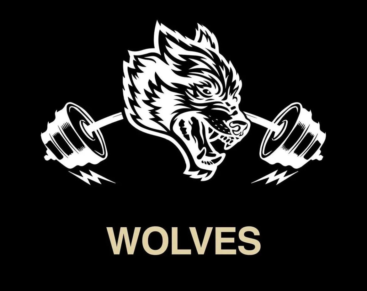 US FOR * VER Wolf Head Barbell Short Sleeve Men's and Women's Loose Silhouette Pure Cotton Sports and Casual T-shirt