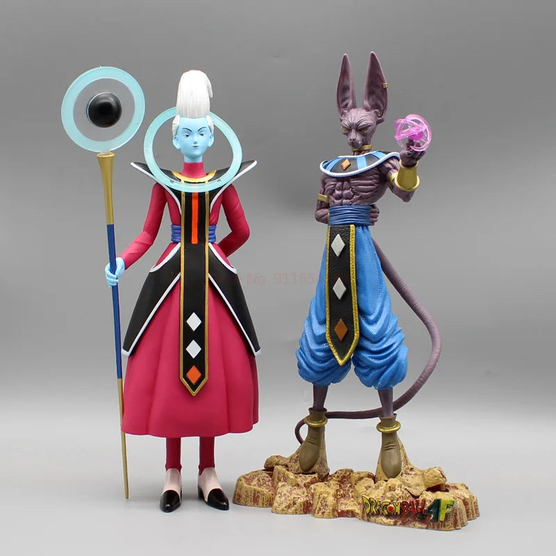 2PCS Dragon Ball Z Beerus Birusu Champa Whis Figure Super God of Destruction Pvc Figurine Collection Model Toys for Children Gif