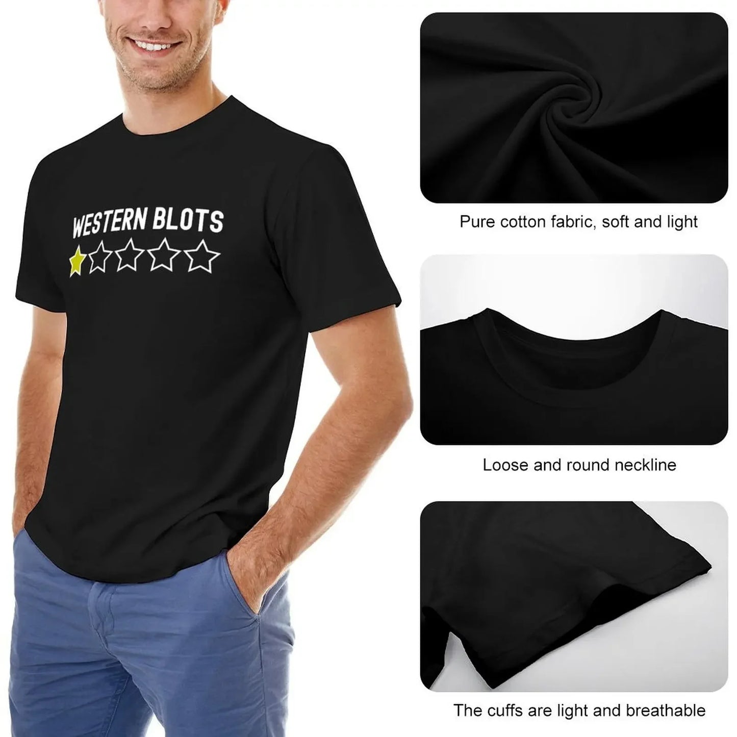 Western Blots One Star Rating - Funny Science, Funny Laboratory, Stem, Microbiology, Molecular Biology, Neuroscience, Ce T-Shirt