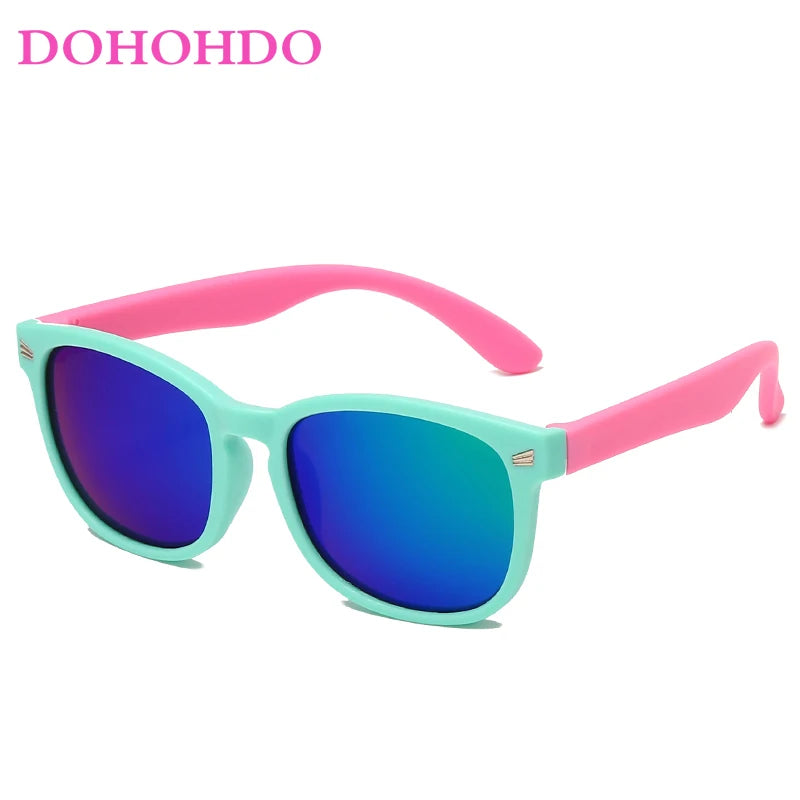 Retro Children Polarized Sunglasses TR90 Flexible Kids Sunglasses For Boys Girls Baby Gift Outdoors Goggle Shades Eyewear UV400