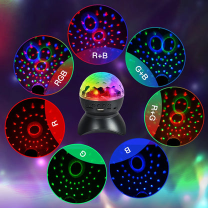 Dj Speakers Disco Ball Wireless Bluetooth Music Rotating Stage Light RGB Strobe Laser Projector Rechargeable Party Light