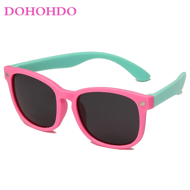 Retro Children Polarized Sunglasses TR90 Flexible Kids Sunglasses For Boys Girls Baby Gift Outdoors Goggle Shades Eyewear UV400