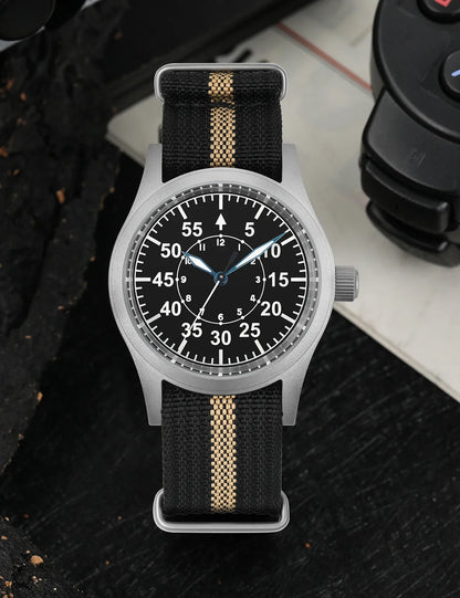 Militado ML05 38mm Men Watch VH31 Quartz Military Watches Domed Sapphire AR Coating 100m Waterproof Stainless Steel Wristwatch