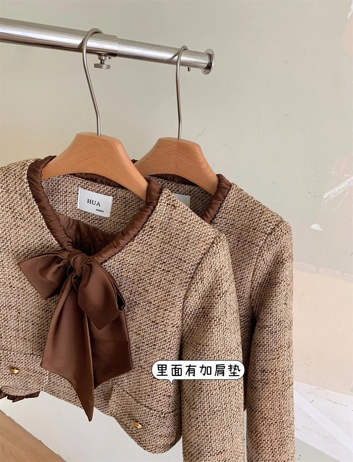 2023 autumn winter Vintage Tweed Two Piece Set Women Short Jacket Coat + Skirt Suits Korean 2 Piece Sets Women Outfit clothing