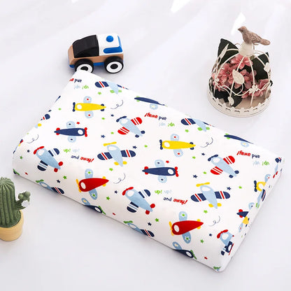 Soft Cotton Pillowcase Children's Latex Pillowcase Baby Cartoon Rubber Memory Pillow Cover Dinosaur Cushions Cover Home Decor