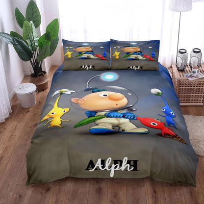 Pikmin Bugs Duvet Cover Set King Queen Double Full Twin Single Size Bed Linen Set