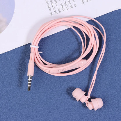 KJ15 Sleep Wired Earphones 3.5mm In-Ear Control Portable Sport Wired Headset With Mic Wired Headphones For Mobile Phones