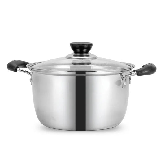 Cookware Stainless Steel Pot 1.5L-4L Double Bottom Soup Pot Nonmagnetic Cooking Multi-purpose Cookware Non-stick Pan General Use