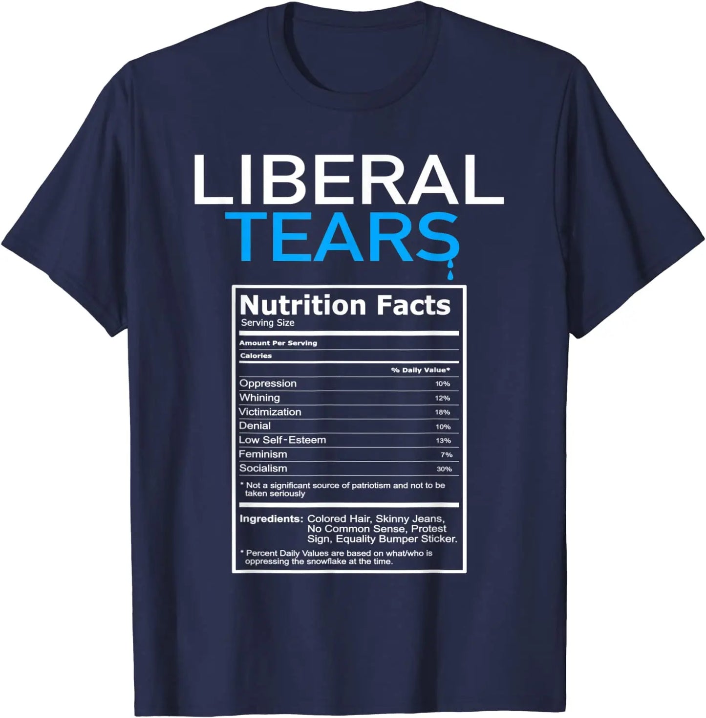 Liberal Tears Anti T-Shirt Vintage T Shirt Graphic T Shirts Streetwear Cotton Casual Daily Four Seasons Tees O-Neck