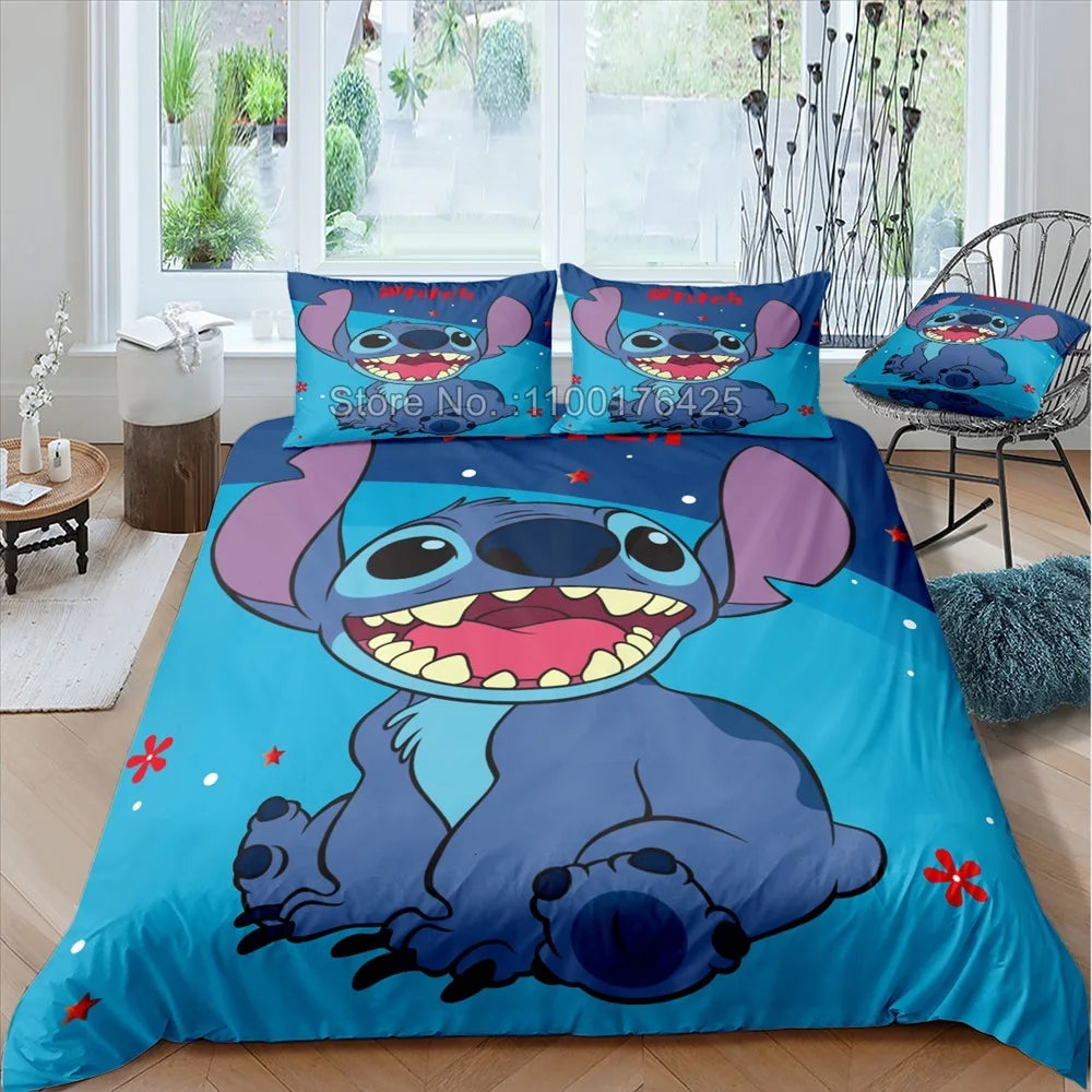 Lilo & Stitch Animation Stitch Bedding Set 3D Home Textile Pillowcase Quilt Cover Bedding The Best Gift Bedroom Decor