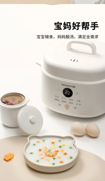 Electric stew pot, fully automatic，reservation function，water stew, household ceramic soup pot, small porridge cooking tool