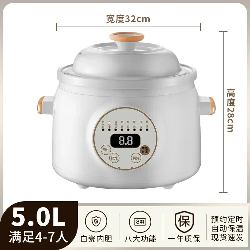 Electric stew pot household automatic new purple sand soup pot health electric casserole auxiliary cooking porridge pot