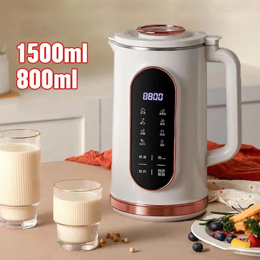 Soybean Milk Machine Electric Juicer Blender Mini Soy Milk Maker Home Wall Breaking Machine 10-leaf Blade Kitchen Appliances