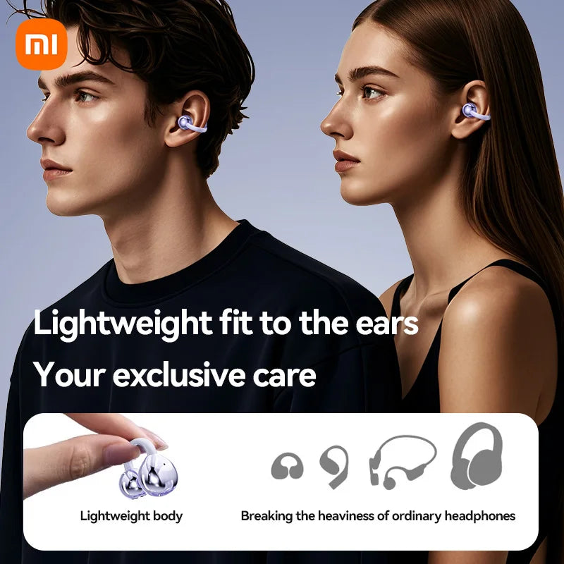 XIAOMI NEW Wireless Earphone Open Ear M91 Ear Clip ENC Headset Bluetooth5.4 HD Call Touch Control Headphone For Android iOS