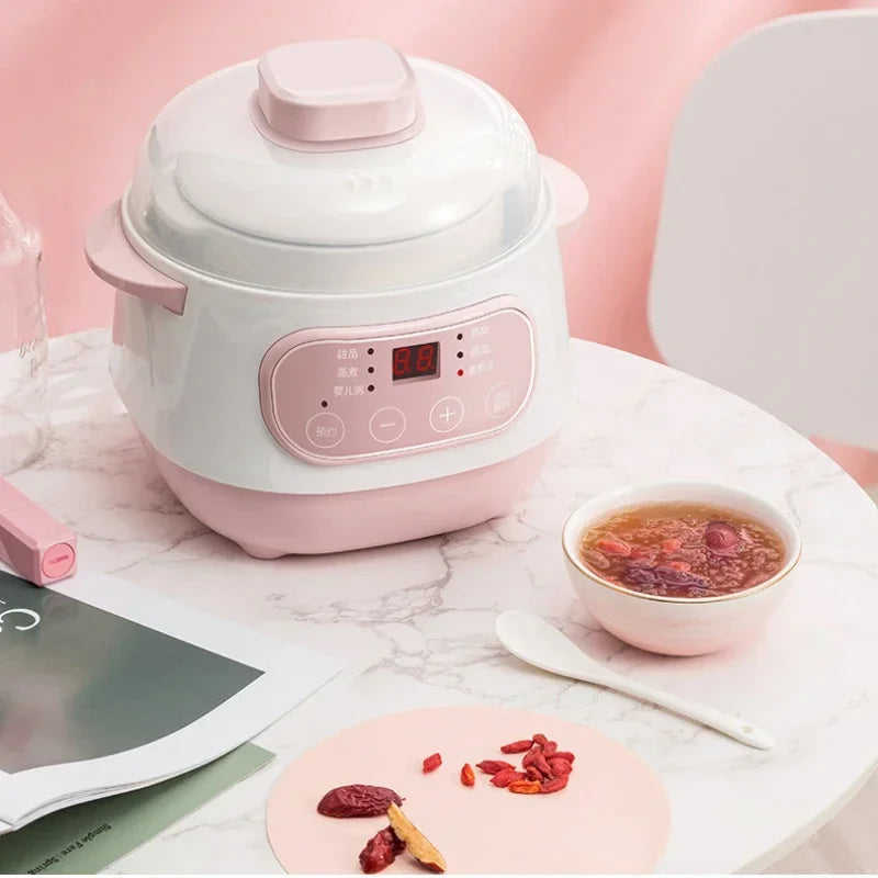 110V Appliances Electric Stewpot Porridge Soup Pot Ceramic Electric Stew Pot Household Automatic Intelligent Small Stew Pot