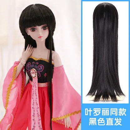 1/3 Bjd Wig 60cm BJD Dolls Handmade Wigs Curly Hair DIY Joints Doll Toys Fashion Wig  Fiber Dolls for Girls Barbie Accessories