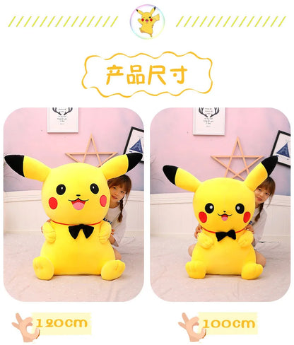 100cm Big Size Pokemon Large  Pikachu   Plush Toy Kawaii Stuffed Animal Soft Cartoon Doll Plushies Christmas Girls Gift