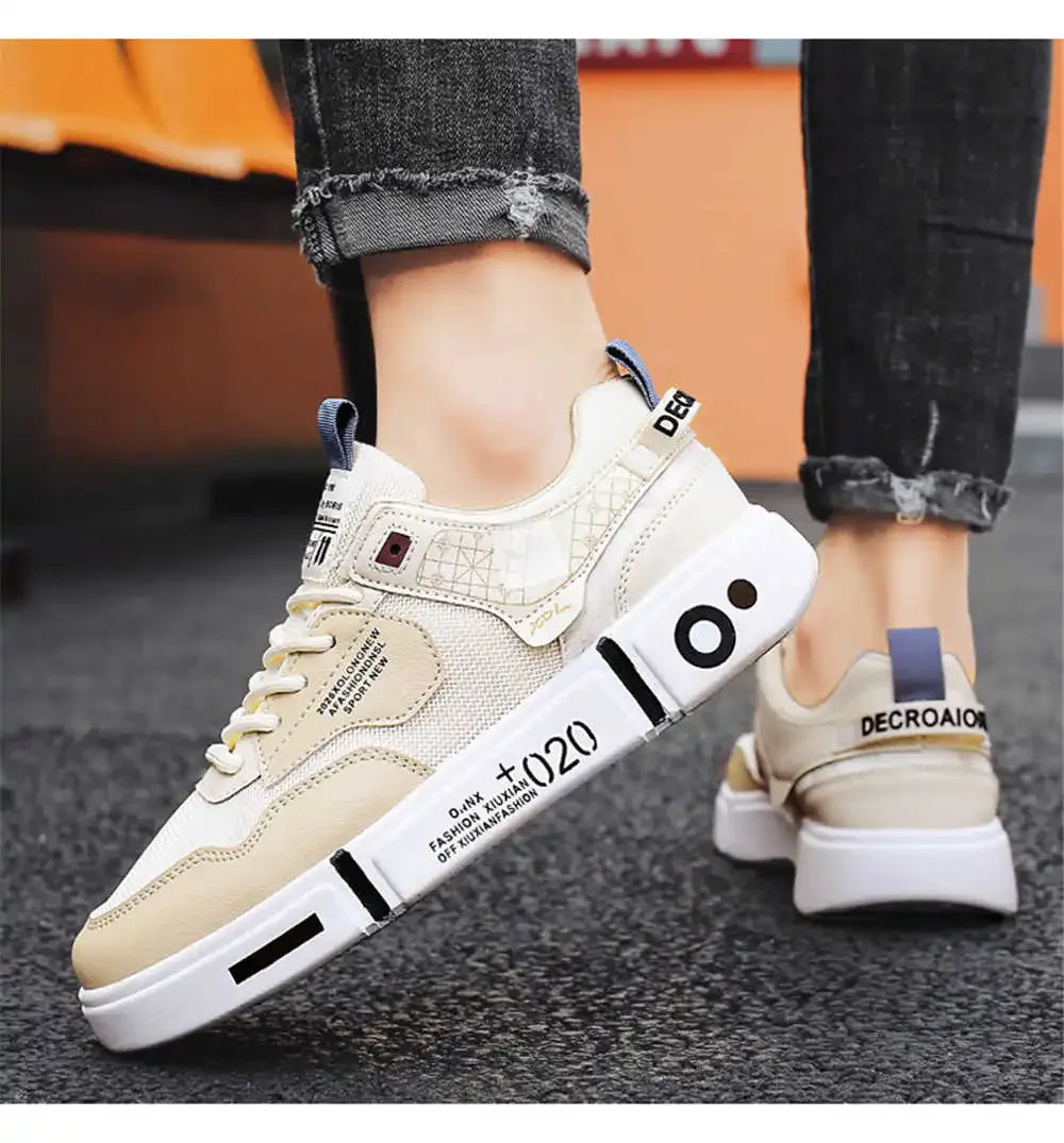 37-38 Number 37 Men's Sneakers Casual Brown Man Shoes Men Shoses Sports Brands Badkets Seasonal Branded Traning Overseas