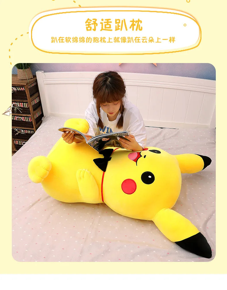 100cm Big Size Pokemon Large  Pikachu   Plush Toy Kawaii Stuffed Animal Soft Cartoon Doll Plushies Christmas Girls Gift