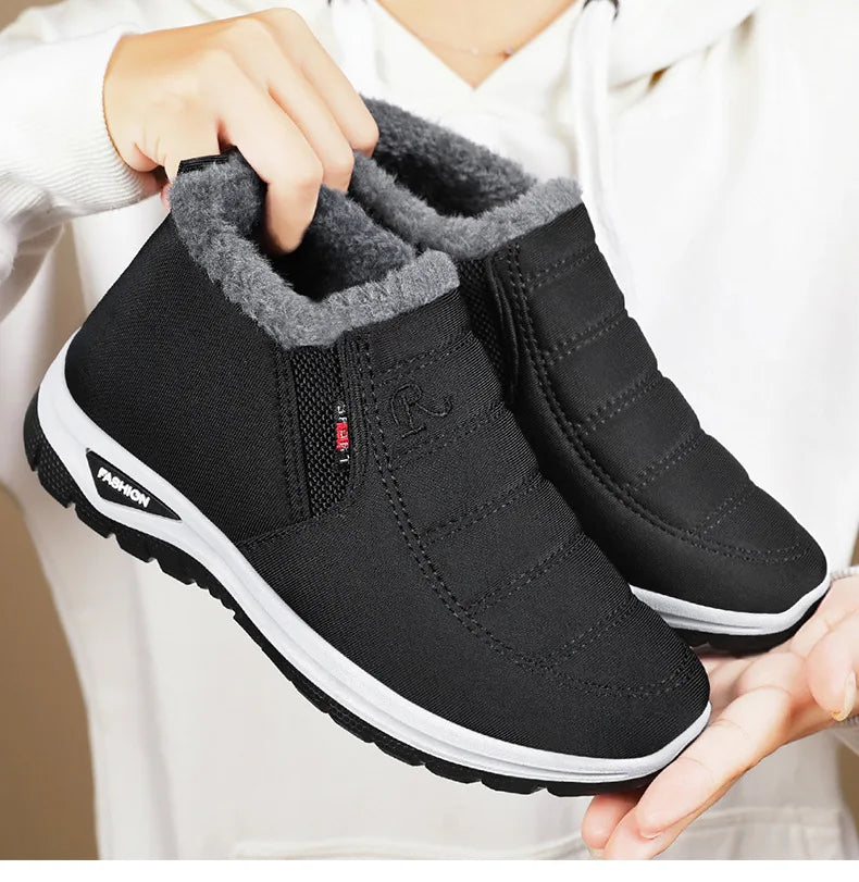 Lady‘s Casual Fashion Thicken Flat Shoes Lightweight Soft Comfortable Shoes Solid Warm Non-Slip Shoes For Winter