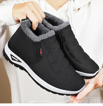 Lady‘s Casual Fashion Thicken Flat Shoes Lightweight Soft Comfortable Shoes Solid Warm Non-Slip Shoes For Winter