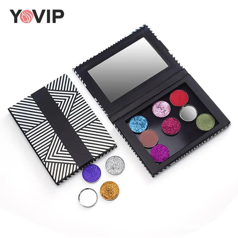 Laser Color Empty Magnetic Eyeshadow Palette With Mirror Tray Creative Change DIY Cosmetics Refill Box Makeup Storage Organizer