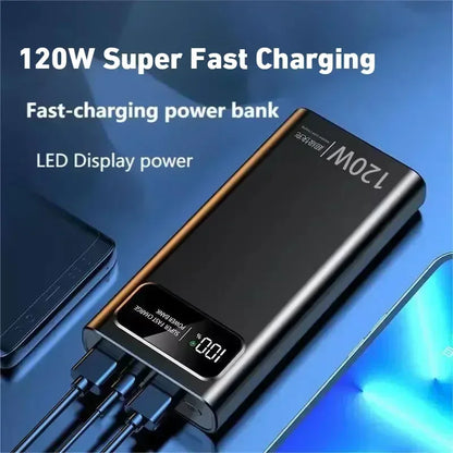 Lenovo 200000mAh Fast Charging 120W Power Bank Super Ultralarge Capacity Mobile Power External Battery For iPhone Xiaomi Vivo