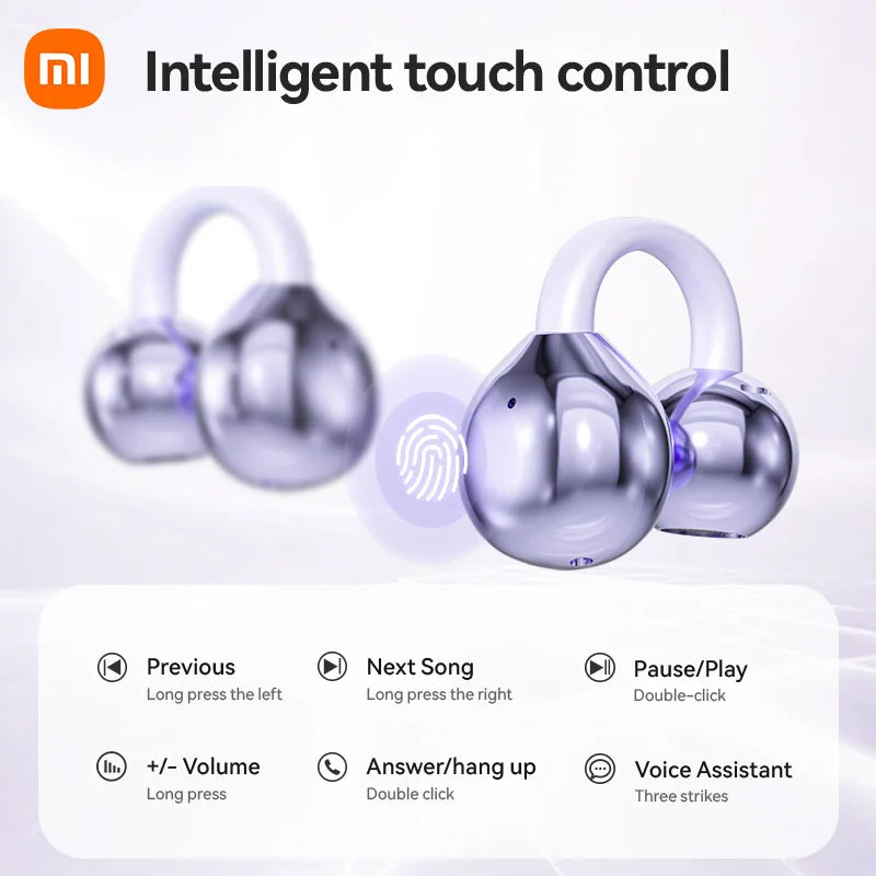 XIAOMI NEW Wireless Earphone Open Ear M91 Ear Clip ENC Headset Bluetooth5.4 HD Call Touch Control Headphone For Android iOS