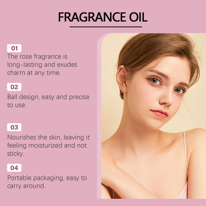 ROXELIS Rose Fragrance Oil Ball Bearing Perfume Women Pheromone Perfume Long-lasting Cologne for Women to Attract Men