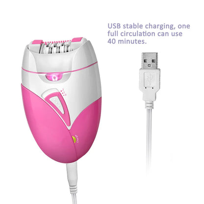 Portable Electric Women Shaver USB Charging Female Hair Remover Painless Roll Blades Razor Bikini Armpit Private  Lady Epilator