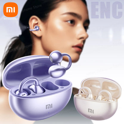 XIAOMI NEW Wireless Earphone Open Ear M91 Ear Clip ENC Headset Bluetooth5.4 HD Call Touch Control Headphone For Android iOS