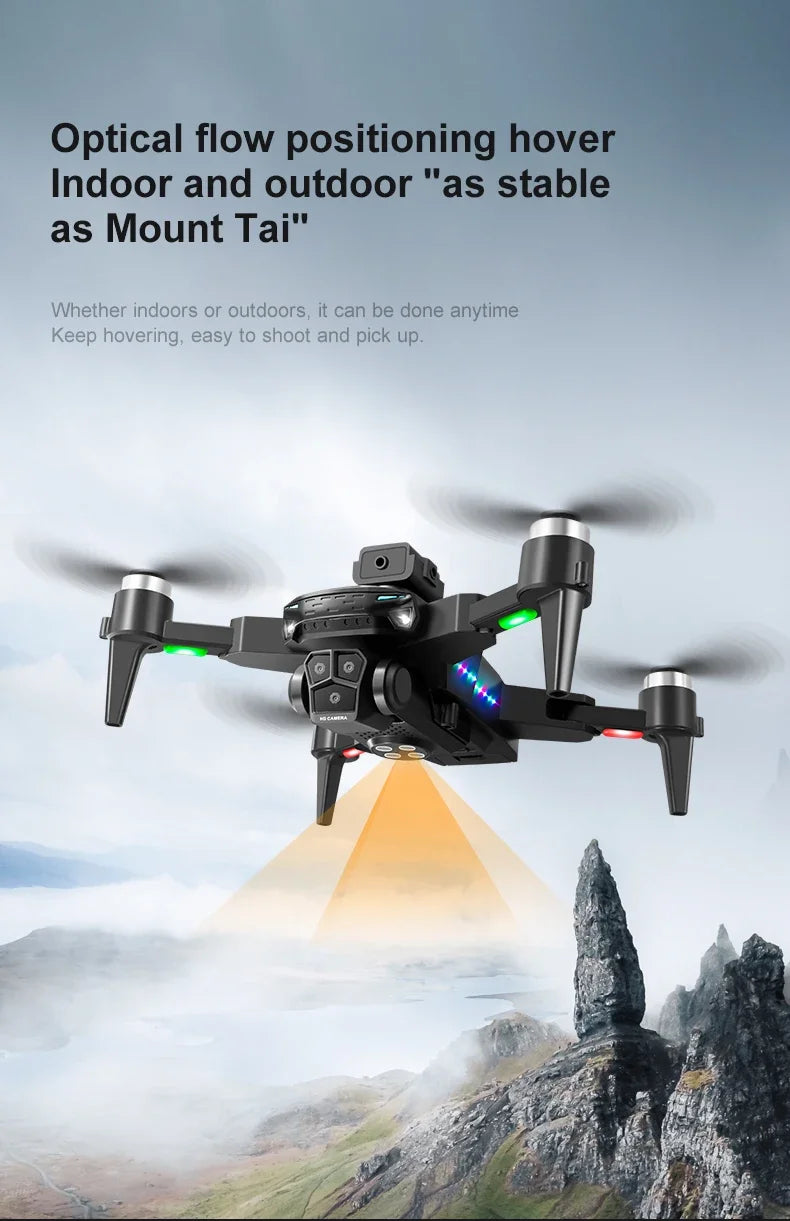 2024 New KY605S Screen Control Drone With Display Screen Obstacle AvoidanceThree Camera HD Aerial Photography Dron Toys Gift