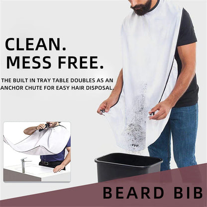 Man Bathroom Apron Male Beard Apron Razor Holder Hair Shave Beard Catcher Waterproof Floral Cloth Bathroom Cleaning Gift for Man