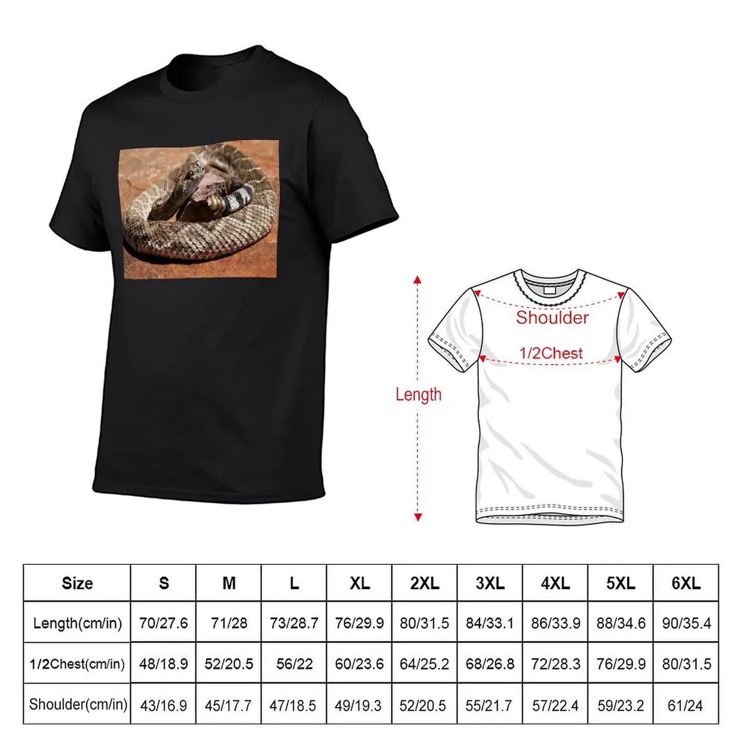 Western Diamondback Rattlesnake T-Shirt cute tops quick-drying for a boy heavy weight t shirts for men