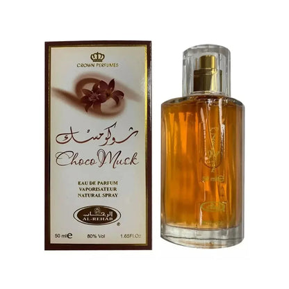 Hot Sales Al-Rehab Choco Musk Eau de Parfum Spray for Women 50ml Arabian Dubai Perfume Cologne Fragrance Luxury Crown Perfumes