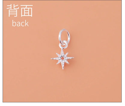 Korean Japanese light luxury accessories 925 sterling silver Flash star bracelet ring pendant