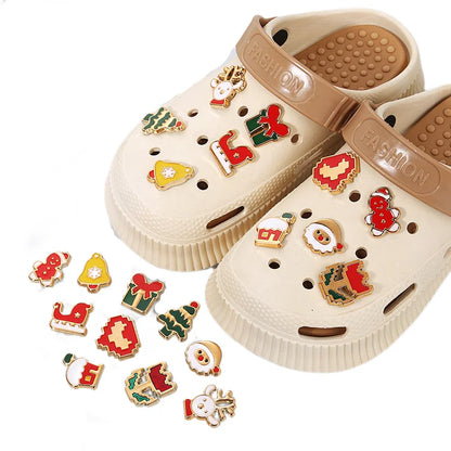 Children Hole Shoe Charms Women Shoe Decorations for Crocs DIY Xmas Theme Shoes Buckle Decoration for Croc Handbag Charm