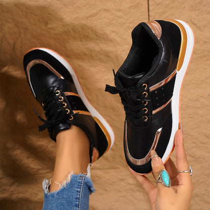 2024 New Lace Up Trend Platform Woman Casual Sport Shoes Women Fashion Lightweight Outdoor Running Sneakers Zapatos De Mujer