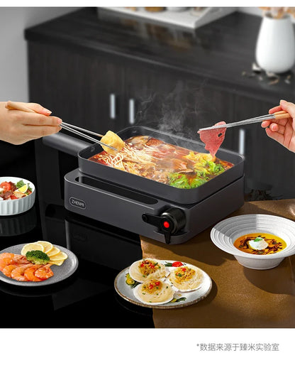 Western Kitchen Machine Multi-functional Intelligent Cooking Pot Electric Hot Pot Barbecue Integrated Non-stick Pan Fried Steak