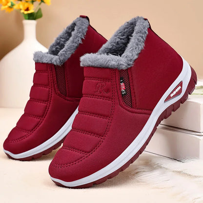 Lady‘s Casual Fashion Thicken Flat Shoes Lightweight Soft Comfortable Shoes Solid Warm Non-Slip Shoes For Winter