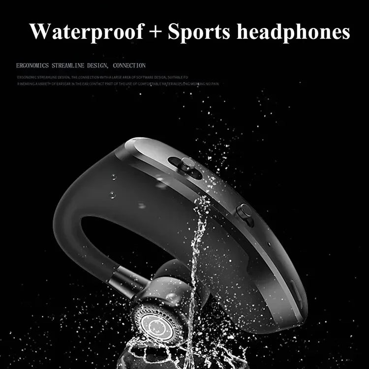 V9 Single Earphones Long Standby Business Headphones Waterproof Mono Headset Outdoor HD Call Bluetooth Wireless Earbuds with Mic