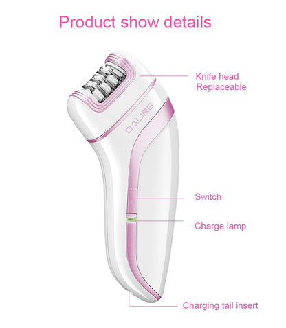 SAHE Epilator for Women Hair Remover Electric Razor USB Rechargeable Lady Shaver Arm Armpit Bikini Painless Epilator