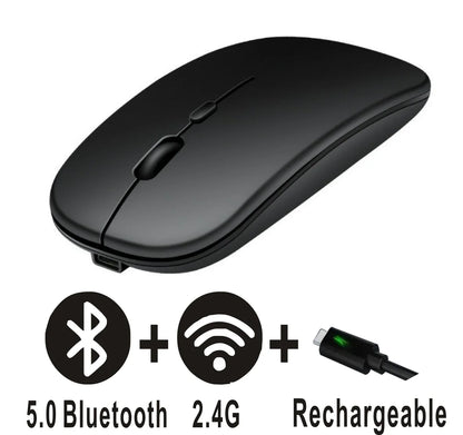 Mouse Rechargeable  Bluetooth Wireless Dual Mode 5.1 BT Silent Computer  gaming  Ergonomic Mouse for PC Laptops 2.4 USB